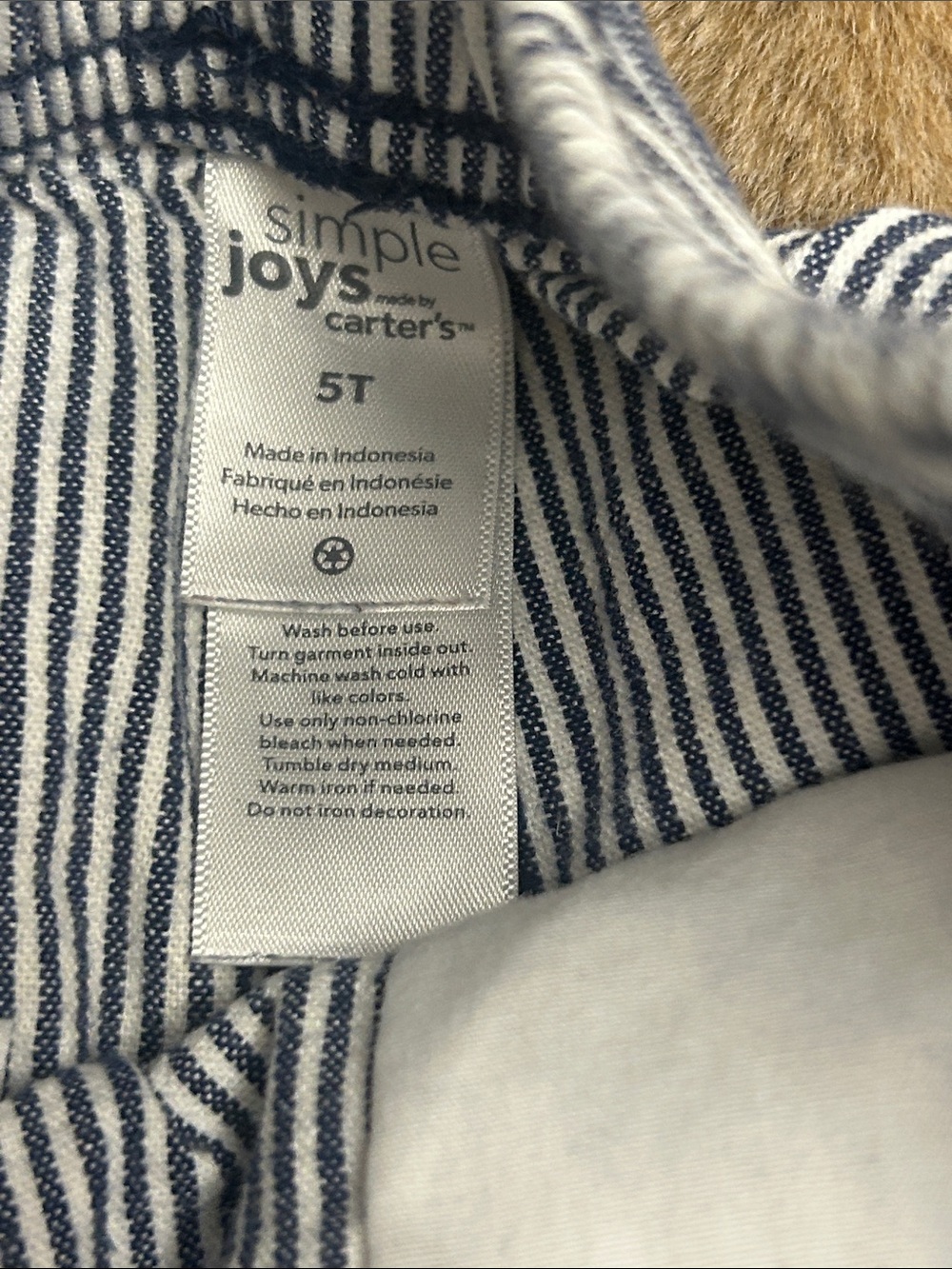 Blue Striped and Blue Leaf-Print Kids Shorts 💥 - Picture 6 of 7